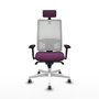 PIQUERAS Y CRESPO Silla de oficina Horna Morado y Blanco