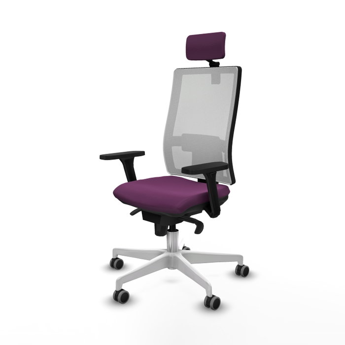 PIQUERAS Y CRESPO Silla de oficina Horna Morado y Blanco
