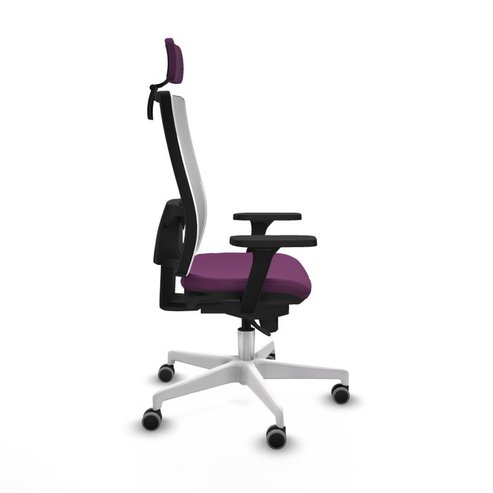 PIQUERAS Y CRESPO Silla de oficina Horna Morado y Blanco