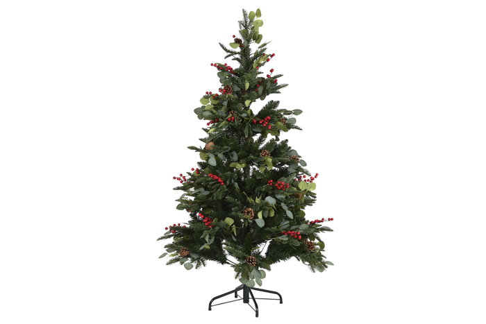 DKD Home Decor Árbol de Navidad LED Eucalipto Verde 150cm