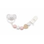 Muñecas Arias Set de Chupete con Cadena de Madera y Pinza Blanca