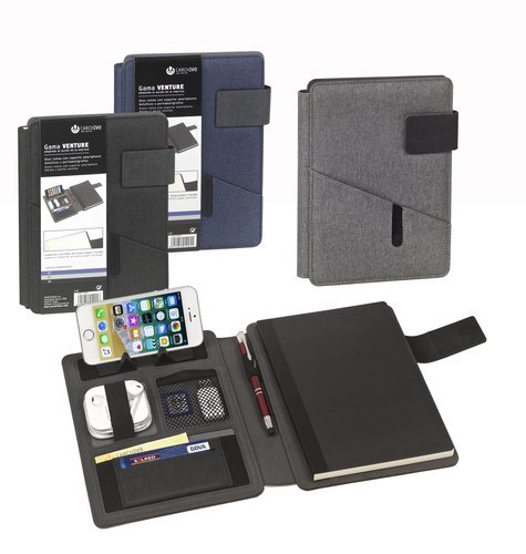 Carpeta De Congresos Carchivo Venture A5 Con Multi Bolsillo, Bloc Y Atril Smartphone Azul Carpeta De Congresos Carchivo Venture A5 Con Multi Bolsillo, Bloc Y Atril Smartphone Azul