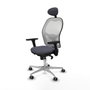 PIQUERAS Y CRESPO Silla de oficina Jorquera con mecanismo Sincro, Gris y Blanco