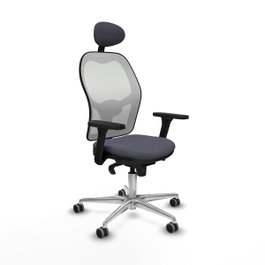 PIQUERAS Y CRESPO Silla de oficina Jorquera con mecanismo Sincro, Gris y Blanco