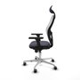 PIQUERAS Y CRESPO Silla de oficina Jorquera con mecanismo Sincro, Gris y Blanco