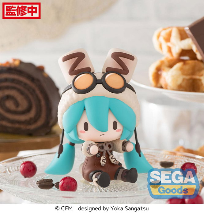 Character Vocal Series 01: Hatsune Miku Figura Fuwa Petit Chibi PVC Hatsune Miku Marshmallow Hot Cocoa 10 cm