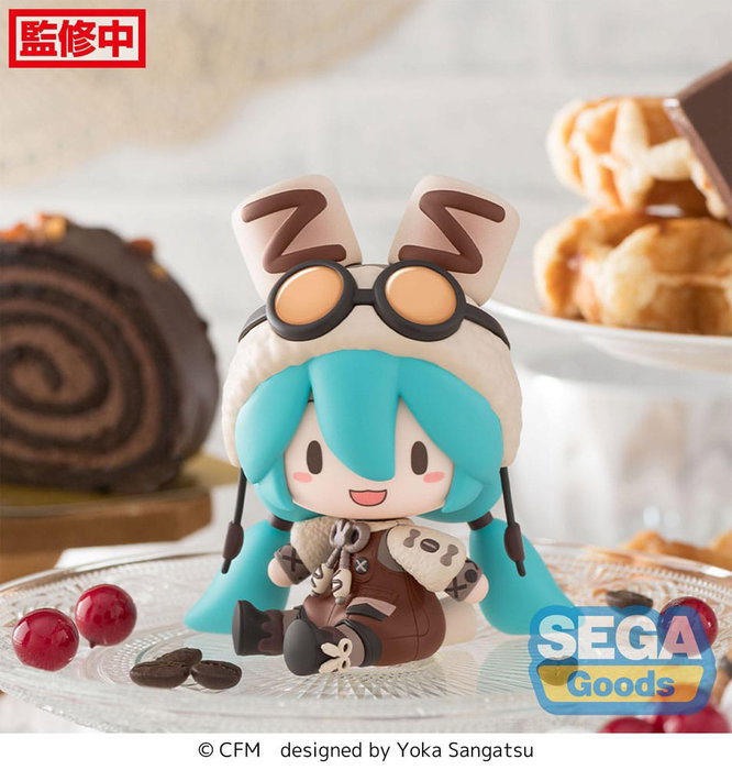 Character Vocal Series 01: Hatsune Miku Figura Fuwa Petit Chibi PVC Hatsune Miku Marshmallow Hot Cocoa 10 cm