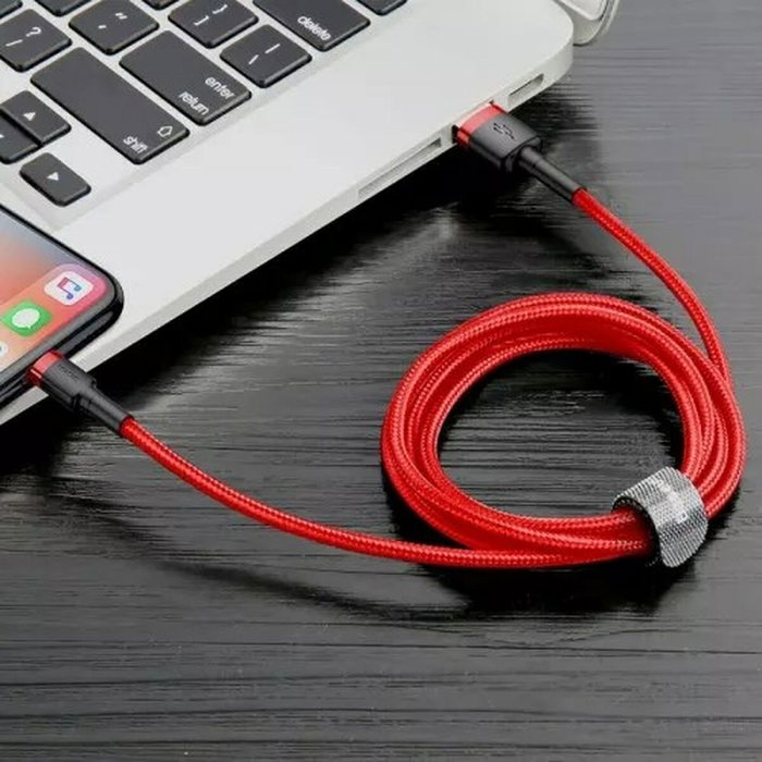 Baseus Cable Cafule Lightning USB 1,5A 2m Rojo