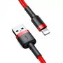 Baseus Cable Cafule Lightning USB 1,5A 2m Rojo