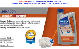 CEYS PASO SUELOS LAMINADO Limpiador Uso Diario 1000g