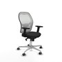 PIQUERAS Y CRESPO Silla de oficina Jorquera con mecanismo Sincro, Negro y Blanco