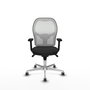 PIQUERAS Y CRESPO Silla de oficina Jorquera con mecanismo Sincro, Negro y Blanco