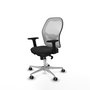 PIQUERAS Y CRESPO Silla de oficina Jorquera con mecanismo Sincro, Negro y Blanco