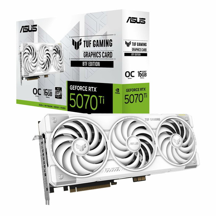 ASUS TUF Gaming TUF-RTX5070TI-O16G-BTF-WHITE RTX 5070 Ti 16GB GDDR7 Blanco