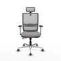 PIQUERAS Y CRESPO Silla de oficina Haches Gris con Mecanismo Sincro/Traslack