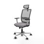 PIQUERAS Y CRESPO Silla de oficina Haches Gris con Mecanismo Sincro/Traslack