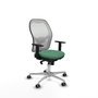 PIQUERAS Y CRESPO Silla de oficina Jorquera verde esmeralda y blanca
