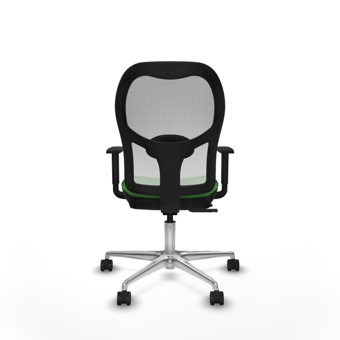 PIQUERAS Y CRESPO Silla de oficina Jorquera con mecanismo Sincro/Traslack, Verde y Blanco