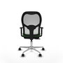 PIQUERAS Y CRESPO Silla de oficina Jorquera con mecanismo Sincro/Traslack, Verde y Blanco