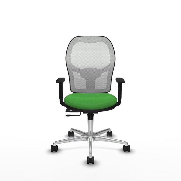 PIQUERAS Y CRESPO Silla de oficina Jorquera con mecanismo Sincro/Traslack, Verde y Blanco