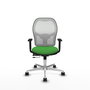 PIQUERAS Y CRESPO Silla de oficina Jorquera con mecanismo Sincro/Traslack, Verde y Blanco