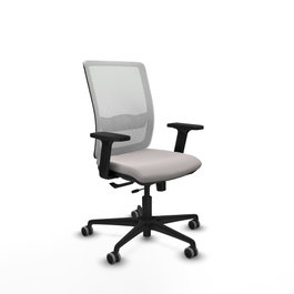 PIQUERAS Y CRESPO Silla de oficina Haches Blanca con mecanismo Sincro/Traslack