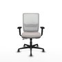 PIQUERAS Y CRESPO Silla de oficina Haches Blanca con mecanismo Sincro/Traslack