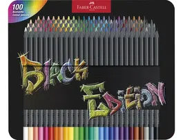 Faber Castell Lápices De Colores Black Edition C-Surtidos Caja De Metal 100 Ud