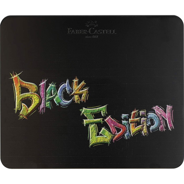 Faber Castell Black Edition Lápices de Colores, Estuche Metálico, 100 unidades, Colores Surtidos Faber Castell Black Edition Lápices de Colores, Estuche Metálico, 100 unidades, Colores Surtidos
