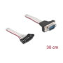 DeLOCK 90853 Cable serial RS-232 a 9 x toma de postes de 30 cm