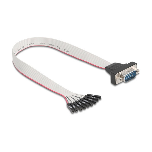 DeLOCK 90853 Cable serial RS-232 a 9 x toma de postes de 30 cm DeLOCK 90853 Cable serial RS-232 a 9 x toma de postes de 30 cm