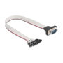 DeLOCK 90853 Cable serial RS-232 a 9 x toma de postes de 30 cm