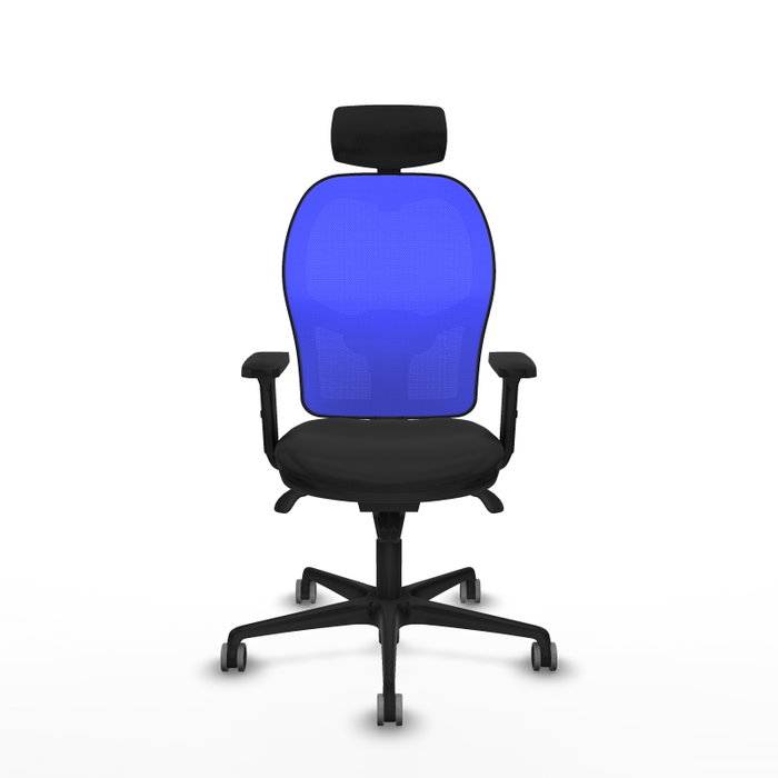 PIQUERAS Y CRESPO Silla de oficina Jorquera con mecanismo Sincro, Negro y Azul