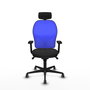 PIQUERAS Y CRESPO Silla de oficina Jorquera con mecanismo Sincro, Negro y Azul