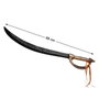 Atosa Espada de Pirata de 68 cm con Hoja Negra Grabada y Empuñadura Dorada