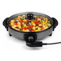 Alpina Cazuela Eléctrica Multiusos, 1500W, Ø40 cm, Superficie Antiadherente, Control de Temperatura, Incluye Tapa de Cristal