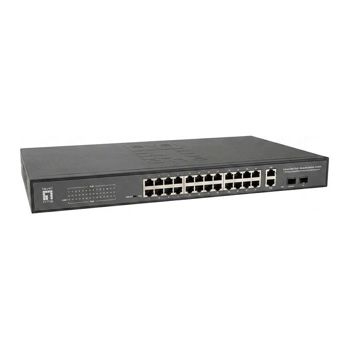 LevelOne PoE+ Switch 24xGE PoE 4x10G SFP+ 440W 19 Pulgadas Managed L3 LevelOne PoE+ Switch 24xGE PoE 4x10G SFP+ 440W 19 Pulgadas Managed L3