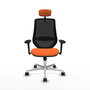 PIQUERAS Y CRESPO Silla de oficina Mardos con mecanismo Sincro, Naranja y Negro