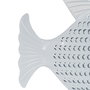 Ixia Figura de Pez Blanco en Metal 39 x 5 x 29 cm