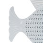 Figura Pez Blanco Metal 39 X 5 X 29 cm