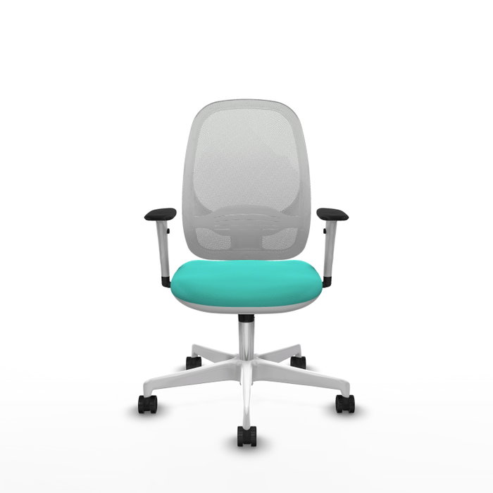 PIQUERAS Y CRESPO Silla de oficina Cilanco con mecanismo Sincro, Turquesa y Blanco PIQUERAS Y CRESPO Silla de oficina Cilanco con mecanismo Sincro, Turquesa y Blanco