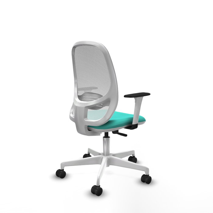 PIQUERAS Y CRESPO Silla de oficina Cilanco con mecanismo Sincro, Turquesa y Blanco PIQUERAS Y CRESPO Silla de oficina Cilanco con mecanismo Sincro, Turquesa y Blanco