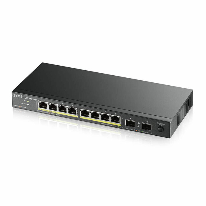 Zyxel GS1100-10HP v2 Switch No Administrado Gigabit con 8 Puertos PoE+ y 2 SFP Zyxel GS1100-10HP v2 Switch No Administrado Gigabit con 8 Puertos PoE+ y 2 SFP