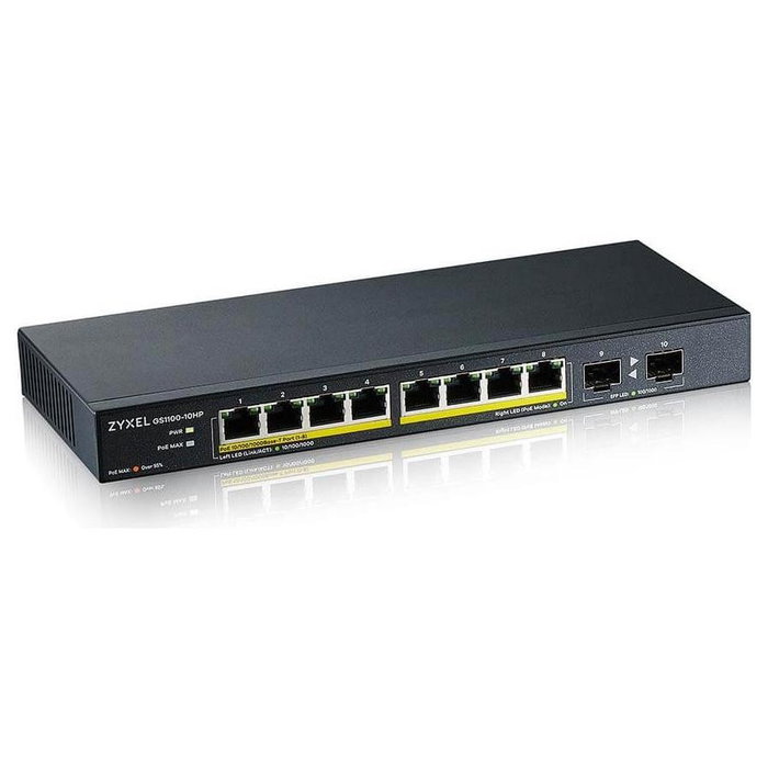 Zyxel GS1100-10HP v2 Switch No Administrado Gigabit con 8 Puertos PoE+ y 2 SFP Zyxel GS1100-10HP v2 Switch No Administrado Gigabit con 8 Puertos PoE+ y 2 SFP