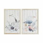 DKD Home Decor Set de 2 Cuadros Enmarcados Gaviota Blanco MDF