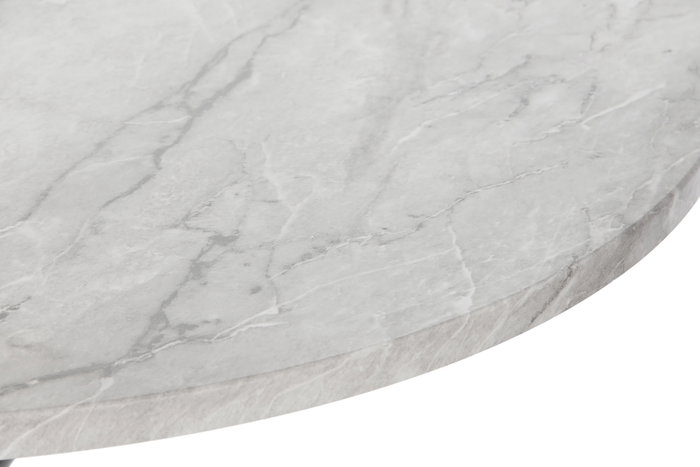 DKD Home Decor Mesita Auxiliar Blanco Negro 80 x 80 x 76 cm MDF Metal Simil Marmol