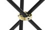 DKD Home Decor Mesita Auxiliar Blanco Negro 80 x 80 x 76 cm MDF Metal Simil Marmol