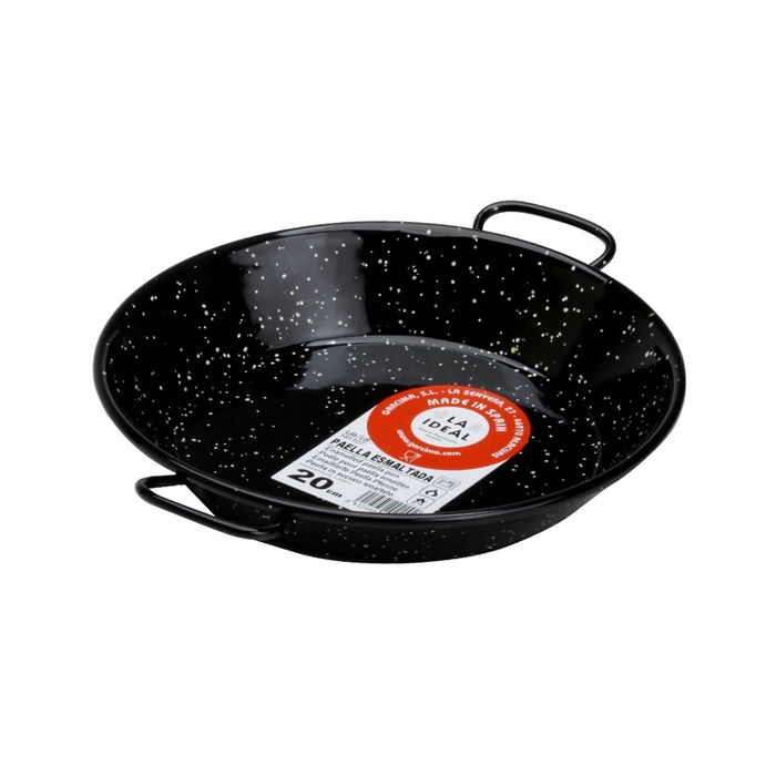Garcima Paellera Esmaltada La Ideal Diámetro 20cm Antiácida para Gas, Leña y Horno Pack 6 Unidades