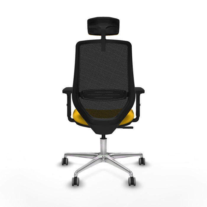 PIQUERAS Y CRESPO Silla de oficina Mardos con mecanismo Sincro, Amarillo y Negro