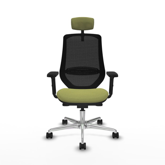 PIQUERAS Y CRESPO Silla de oficina Mardos con mecanismo Sincro/Traslack, Verde oliva y Negro